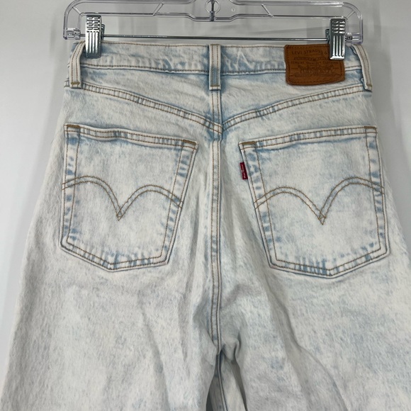 Levi's Ribcage Straight Button Fly Jeans High Rise - Picture 6 of 9